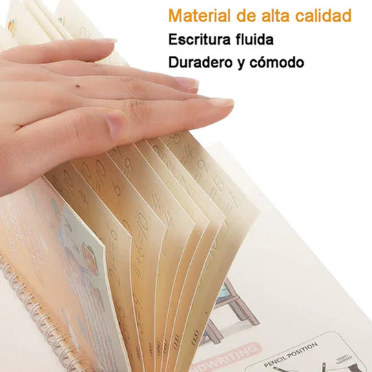 KIT DE 4 CUADERNOS MÁGICOS DE CALIGRAFÍA PARA NIÑOS