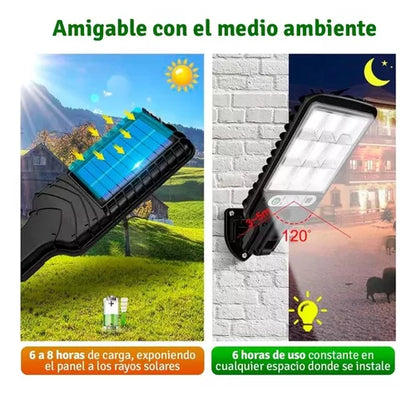 Lampara Solar con Control y Sensor de Movimiento